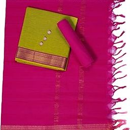 SANJ Mangalagiri Cotton Dress Material for Womens Unstitched womens salwar suits material| TOP | Bottom | Duppatta-picture-14