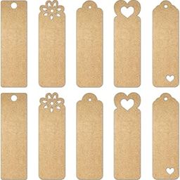 SWAGSTATION MDF Cutouts for Art and Craft with Smooth Surface.MDF Board Suitable for Decoupage,Resin Art,Pyrography,Mandala Art,Bookmark 10 Pcs Mixed Design Shapes-26