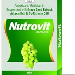 Nutrovit Antioxidant, Multivitamin Supplement with Grape seed Extract, Co-Enzyme Q10(Pack of 30 Capsules)-18