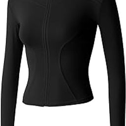Women's Slim Fit Lightweight Athletic Full Zip Stretchy Workout Running Track Jacket with Thumb Holes-image-7