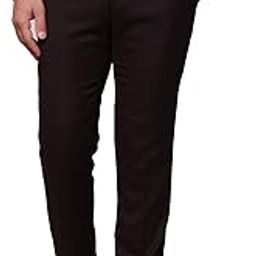 Men's Polyviscose Blend Structure Pattern Slim Fit Flat Front Formal Trouser-picture-17