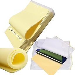3mm(A4) Tattoo Skin Practice Kit - SHIELD PLUS 4pcs Tattoo Fake Skin Thick Silicone Skin and 15pcs Tattoo Tracing Paper Tattoo Stencil Paper Tattoo Supplies Tattoo Practice Kit-36