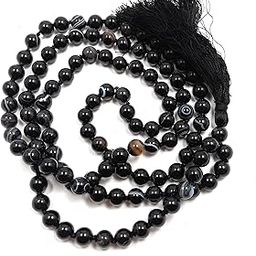 Mala Necklace 108+1 8 mm Round BeadsNatural Original Gemstone Crystal Fengshui for Jaap Pooja Astrology Wearing Meditation Protection for Unisex Men Women Boy Girl-image-65