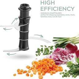 Gaurshikha_Push Food Chopper,6 Blade Stainless Steel Manual Hand-Press Vegetable Chopper Kitchen Mixer Cutter to Cut Onion, Salad, Tomato, Potato (Pack of 1) (1000 Ml). Multicolor (Color As Per Stock)-image-19