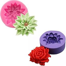 Skytail 2pc Rose & Holly Leaf Flower Silicone Fondant Moulds for DIY Chocolate Candy Cake Decoration Cupcake Topper Sugarcraft Clay Crafting Candle Wax Soap Floral Resin Casting Jewelry Molds-image-48