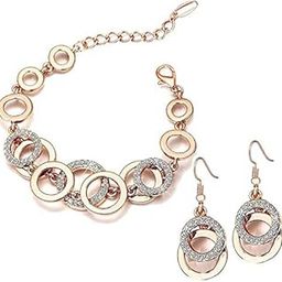 AAA Crystal 18k Rose Gold Stylish Jewellery for Women and Girls-image-77