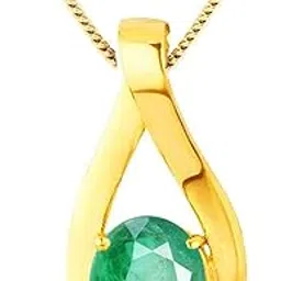 anuj sales Certified 3.25 Ratti 2.27 Carat Natural Emerald Panna Pendant/Locket (Panna Stone Gold Plated Panchadhatu Pendant) AA++ Quality Gemstone-picture-24