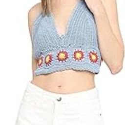 Women's Crochet Blue Color Swim Bikini Bra.-picture-20