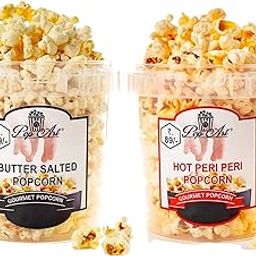 Popart Combo Of Hot Peri Peri Popcorn And Butter Salted Popcorn| Ready to Eat | Hot Peri Peri Snack And Butter Salted | Gourmet Popcorn|Non-GMO | Cheese Flavored | 60 Grams| Ready to Eat 5 Popcorn Bucket-image-15