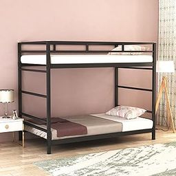 Single Size Metal Bunk Bed,2-Step Iron Bunk Bed,Space Saving Design,Ideal for all ages,Durable Mild Steel Frame With Pre-attached MDF Board,Easy to assemble (Delivery Condition - Do it Your Self)-4