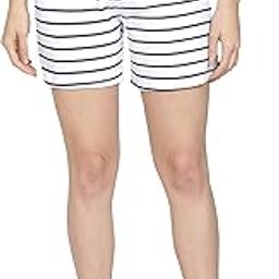 Women Printed White Striped Shorts-image-81