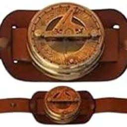 Brass Sundial Compass Wrist Band for Navigational Tool Real Leather Band/Wrist, Best Gift for Your Loved One-image-61