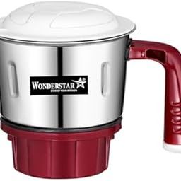 Wonderstar Prestige Stainless Steel Mixer 0.4 chutney Jar, Small Size, Red-image-24