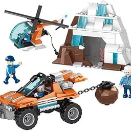 TRENDYTOYS Edducational City Police Capturer Building Blocks – 368+ Bricks STEM Toy for Kids (Polar expidition Block)-image-85