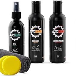 Autobomb Dashboard Polish 100 GM + Tyre Polish 100 ML + Shupershine Car Shampoo 100 ML + Polishing Sponge (2) + Microfiber Cloth | Long lasting Super Shine and Protection | High Foam | Remove Dirt-picture-16