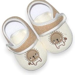 White Lion Booties for Baby Boys & Girls | Cute Infant Shoes for 6-9 Months | Comfortable & Stylish Newborn Footwear | Soft Toddler Booties for Kids-image-0