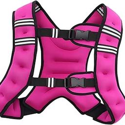 SAZ DEKOR Weighted Vest Iron Sand Fitness Weighted Jacket for Running Calisthenics Gym Rose Red 12LB-image-92