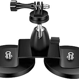 ADOFYS Magnetic Action Camera Mount, Super Magnetic Heavy-Duty Alloy Suction Cup Mount with Adapter 1/4-20 for GoPro Compatible with Hero 11/10/9/8/Max and Other Action Camera-4