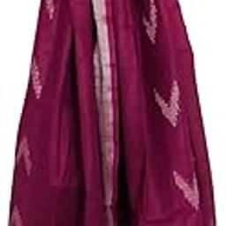 | Women's Linen Cotton Blend Handloom Bhagalpuri Ikkat Dupatta with Zari Designed Free Size_Color Variation-29