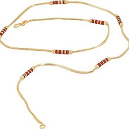 Women's Gold Plated Ethnic Traditional Design Long Necklace/Chain | Gold-image-21