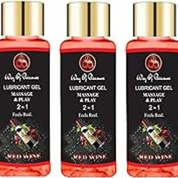 Lube Flavoured Lubricant Gel - 50ml | Water based lube | Pack of 5 (Red Wine, Pack of 5)-image-70