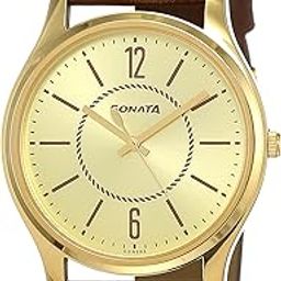 sonata Essentials Analog Champagne Dial Men's Watch-NN77082YL01W/NP77082YL01W-picture-35