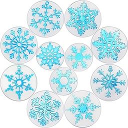 11 Pieces Snowflake Resin Molds Snowflake Silicone Casting Molds Snowflake Casting Soap Mold for Epoxy Resin DIY Crafts Necklace Earrings Pendants Wedding Christmas Props Decorations-image-47