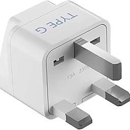 Ceptics Adapter to UK, India to UAE, Hong Kong, Dubai, UK Adapter Plug - UK Travel Adapter - Type G Adapter - Perfect for Laptop, Camera Chargers and More - CE - White - Lifetime Limited Warranty-11