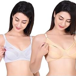Woman's Cotton Mother Feeding Bra for Woman | Non Wired | Non Padded | Maternity Nursing Bra Combo Pack of 2-image-48