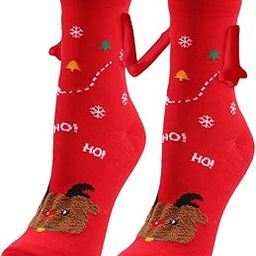 1 Pair Hand in Hand Couple Socks Gifts Socks Comfortable Mid Tube Cute Socks Orange-image-75