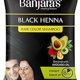 Banjara's Black Henna Hair Color Shampoo, 15ml (Pack of 12) | Enriched with Avocado Oil, Hibiscus, Amla & Henna Leaf Extracts.-image-76