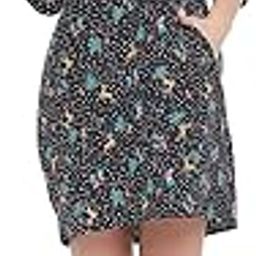 Women's Rayon Christmas Print Short Hooded Dress in Multicolor-image-46