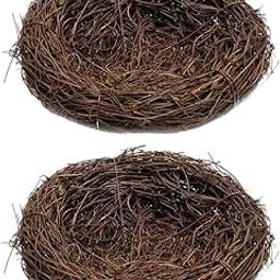 CALANDIS™ 2 Pieces 12cm Handmade Vine Bird Nest House Nature Craft Holiday Decoration | Birdhouses | Bird & Wildlife Accessories | Yard, Garden & Outdoor Living-image-54
