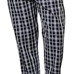 Men Flat Front Regular Fit Checks Pattern Pure Cotton Pyjama-picture-27