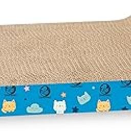 Foodie Puppies 2-in-1 Reversible Cat Scratcher Pad with Catnip for Cats & Kittens, (Couch Scratcher) | Durable Corrugated Cardboard Cat Scratching Board | Scratch Pad Furniture Protection, Play & Rest-1