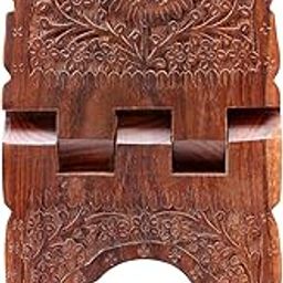 ITOS365 Wood Hand Carved Rehal Holy Books Stand (Brown_13 Inch X 6 Inch)-image-27
