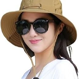 Beige Round Sun Visor for Unisex UV Protection Wide Brim Summer Cap for Girls Hat Breathable Casual Beach Hat, Safari Sun Cap for Women Girl Men-image-87