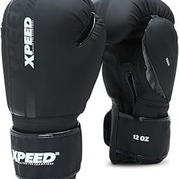 Xpeed Premium Matt PU Boxing Gloves || Soft and Comfortable || Mixed Martial Arts Gloves || Training Gloves || Bag Gloves- Black (Pair of 1, 12oz)-image-12