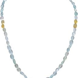 Aquamarine Gemstone Oval Shaped Bead Strand-image-52