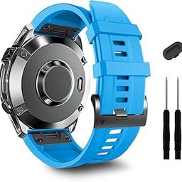 ZPJPPLX 22mm Quick-Fit Silicone Band for Garmin Fenix 7 Pro/7/6 Pro/6/5 Plus/5, Sports Replacement Straps for Forerunner 965/955/945/935/Approach S70 47mm-13