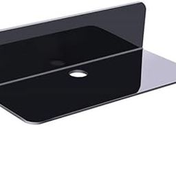 UJEAVETTE Damage-Free Acrylic Floating Wall Rack for Smart Speaker Video 2pcs Black-image-31