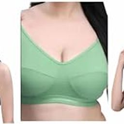 Women and Girls Non Padded Bra Cotton Bra-3(1)-208-Multicolor-40B Multicolour-image-55