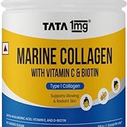 TATA 1mg Marine Collagen Powder | Fortified with Grape Seed Extract for Enhanced Results | Supports Skin, Hair & Nails | With Collagen Peptide for Hydration & Strength | Unflavored, 210g-27