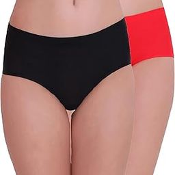 LOURYN KOULYN® Women's Seamless Hipster Ice Silk Panty,Pack of 2, Beige/Red (Sizes S to XXXL)-image-71