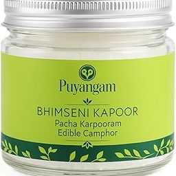 Puyangam Original and Pure Pacha Karpooram | Bhimseni Kapoor | Edible Camphor | Aromatic for Pooja, Meditation, Havan, Room Freshener, Mosquito Insect Repellent (75 gm)-image-55