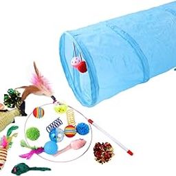 FABLOFT® 18Pieces Cat Kitten Toys Assortments Mice Kittens Rabbits Puies Playing-image-30