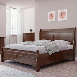Royaloak Texas American Wooden King Size Bed Without Storage | Solid Wood | Strong Bed Base | Durable and Long Lasting | Rubber Wood | Modern Design | Wooden Bed King Size | Bed King Size | King Bed-image-62