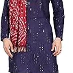 Men's Printed Art Silk Bandhani Dupatta/Stole-image-35