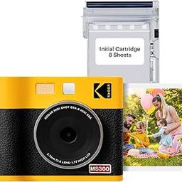 KODAK Mini Shot 3 ERA 4PASS 2-in-1 Instant Camera and Photo Printer (Yellow, Camera + 8 Sheets)-5