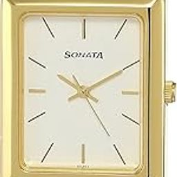 Quartz Analog White Dial Leather Strap Watch for Men-NS7078YL01/NT7078YL01-picture-0